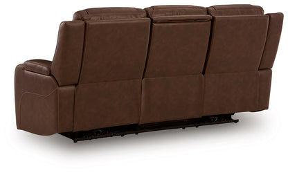 Knightington - Brown - Power Reclining Sofa With Audio Seating