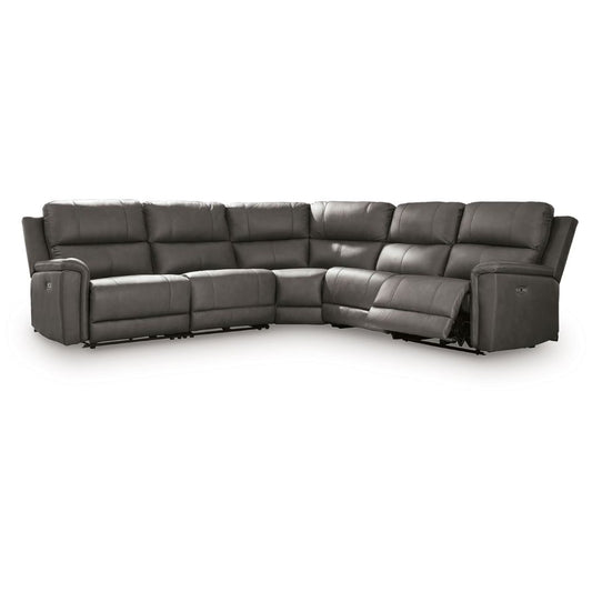 Bleckley - 5-Piece Power Reclining Sectional With RAF And LAF Recliners - Anchor