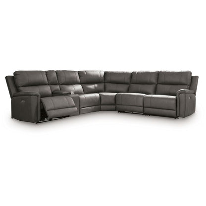 Bleckley - 6-Piece Power Reclining Sectional With LAF And RAF Recliners - Anchor