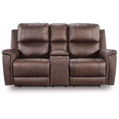 Bleckley - Power Reclining Loveseat With Console / Adjustable Headrest - Espresso