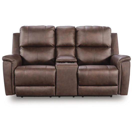 Bleckley - Power Reclining Loveseat With Console / Adjustable Headrest - Espresso