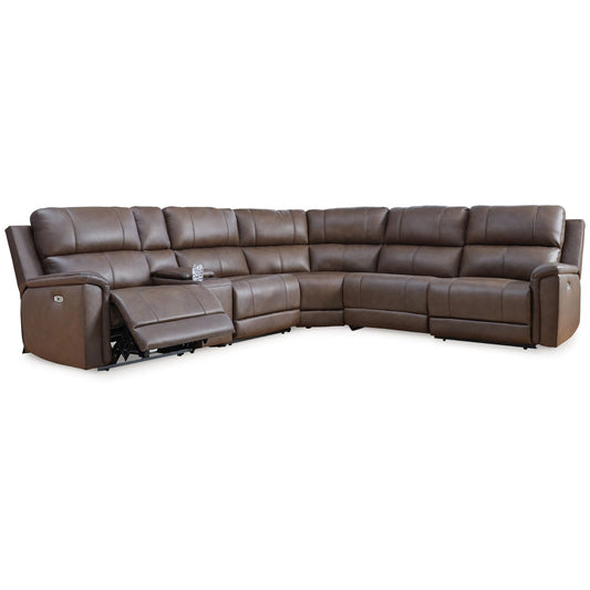 Bleckley - Espresso - 6-Piece Power Reclining Sectional With LAF And RAF Recliners