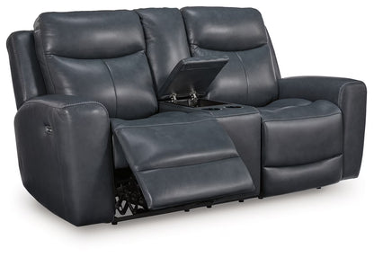 Next Move - Admiral - Power Reclining Loveseat With Console / Adjustable Headrest