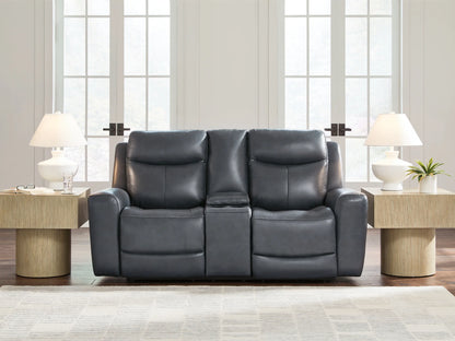 Next Move - Admiral - Power Reclining Loveseat With Console / Adjustable Headrest