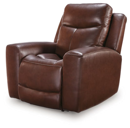 Next Move - Mahogany - Power Recliner With Adjustable Headrest