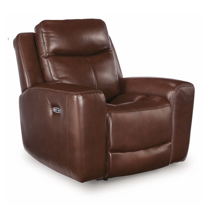 Next Move - Mahogany - Power Recliner With Adjustable Headrest