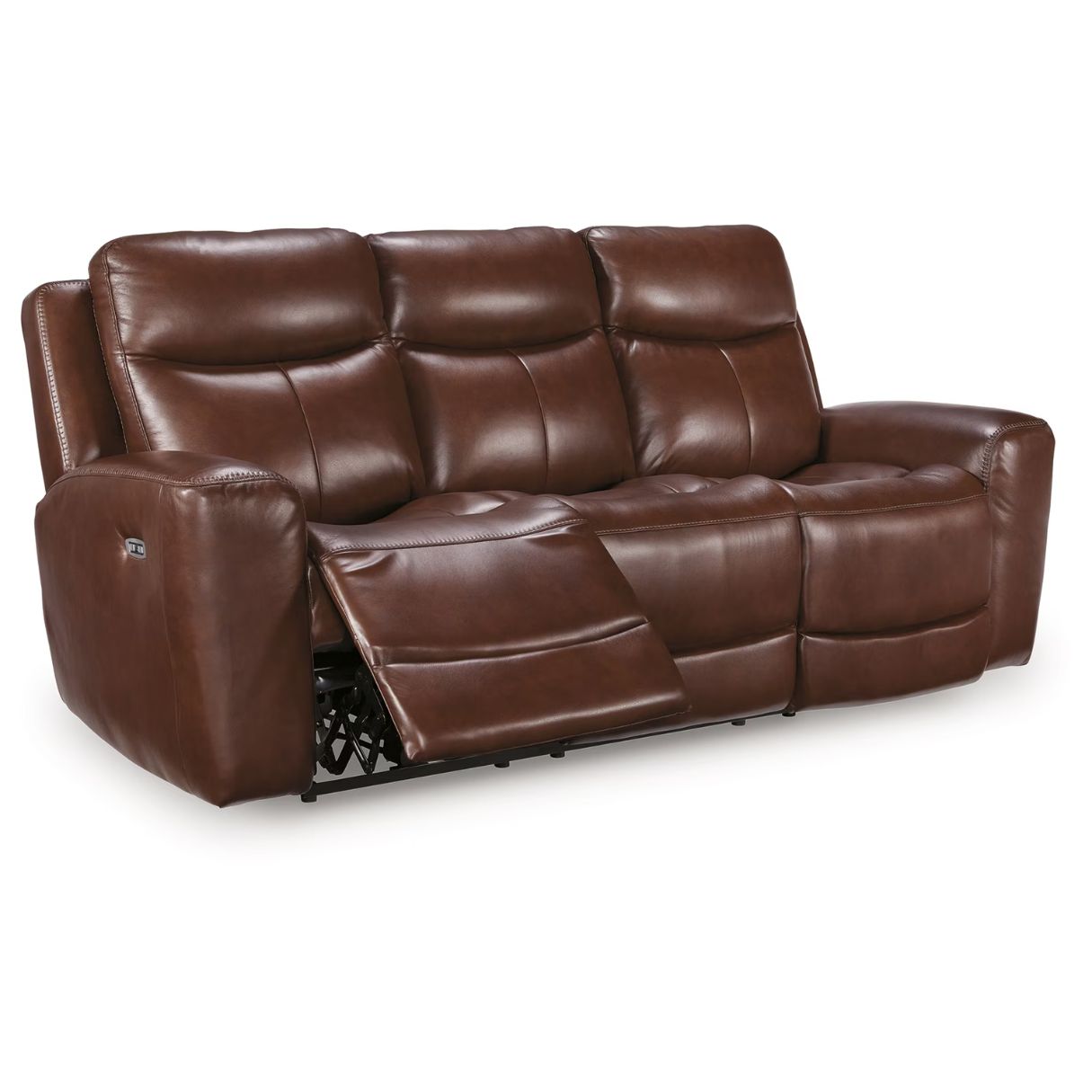 Next Move - Mahogany - Power Reclining Sofa With Adjustable Headrest