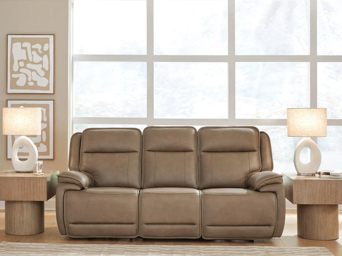 Glencroft - Sahara - Power Reclining Sofa With Adjustable Headrest