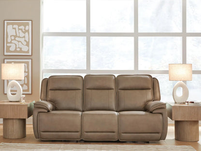 Glencroft - Sahara - Power Reclining Sofa With Adjustable Headrest