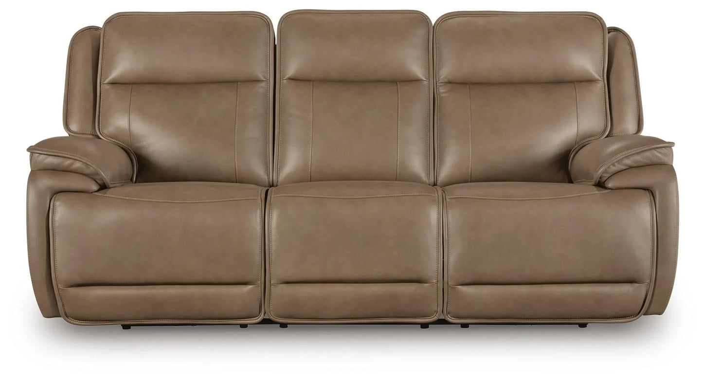 Glencroft - Sahara - Power Reclining Sofa With Adjustable Headrest