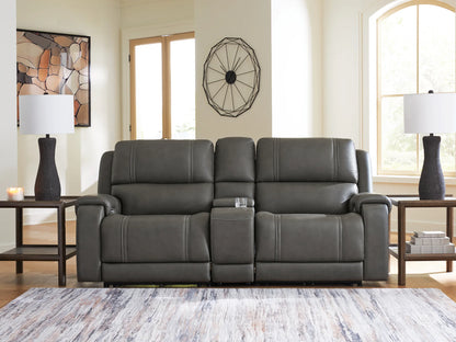 5Z - Pittson - 3-Piece Power Reclining Sectional Loveseat With Storage Console - Anchor