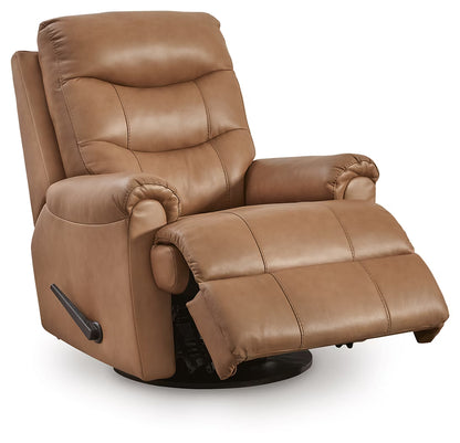 Flynwood - Swivel Glider Recliner - Butternut