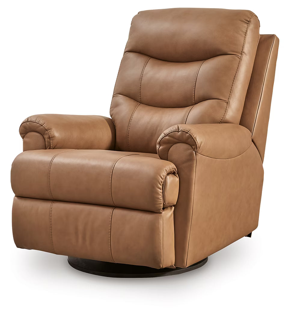 Flynwood - Swivel Glider Recliner - Butternut