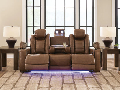 Gruaro - Power Reclining Sofa With Adjustable Headrest - Amber