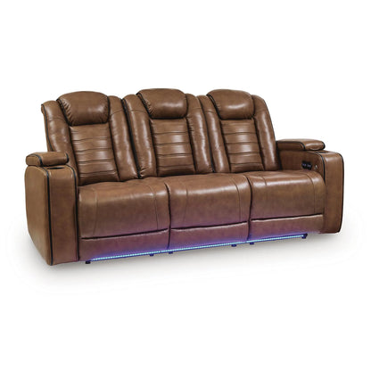 Gruaro - Power Reclining Sofa With Adjustable Headrest - Amber