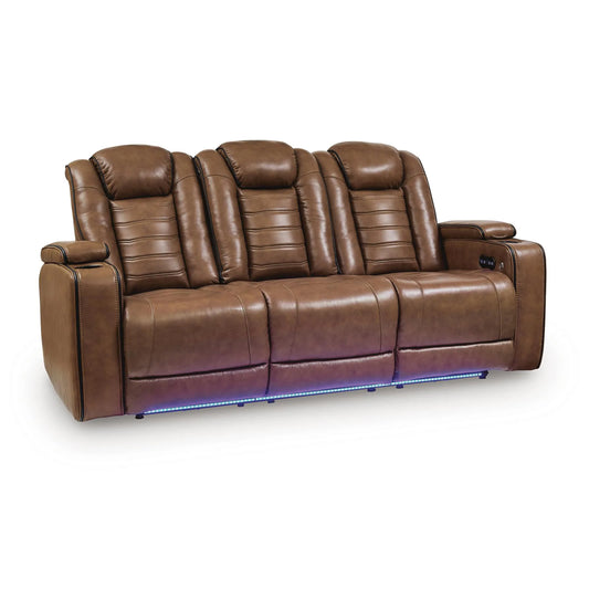 Gruaro - Power Reclining Sofa With Adjustable Headrest - Amber