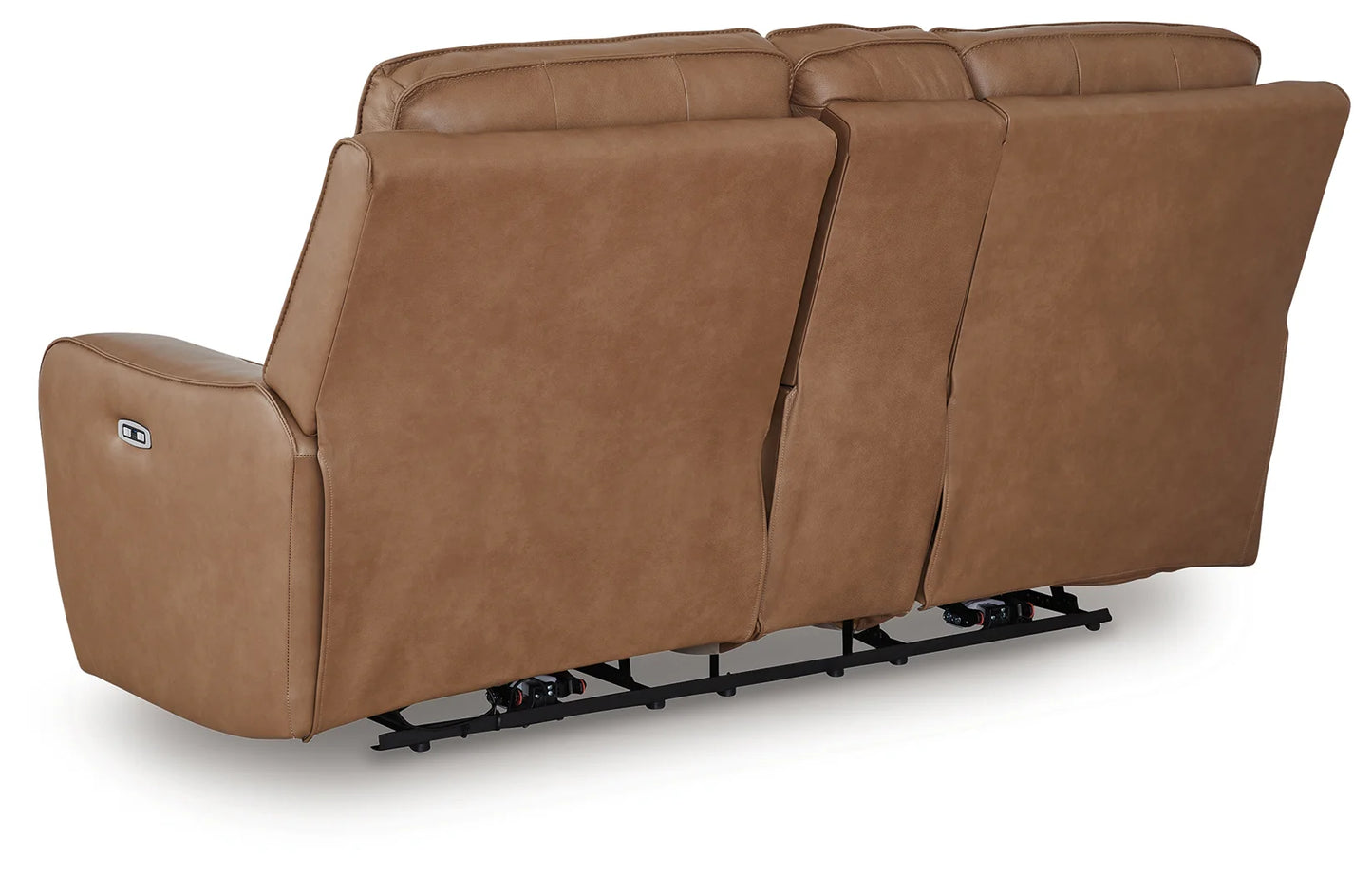 DeepWakes - Caramel - Power Reclining Loveseat / Console / Adjustable Headrest