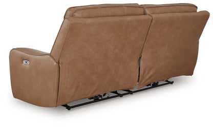 DeepWakes - Caramel - 2 Seat Power Reclining Sofa Adjustable Headrest