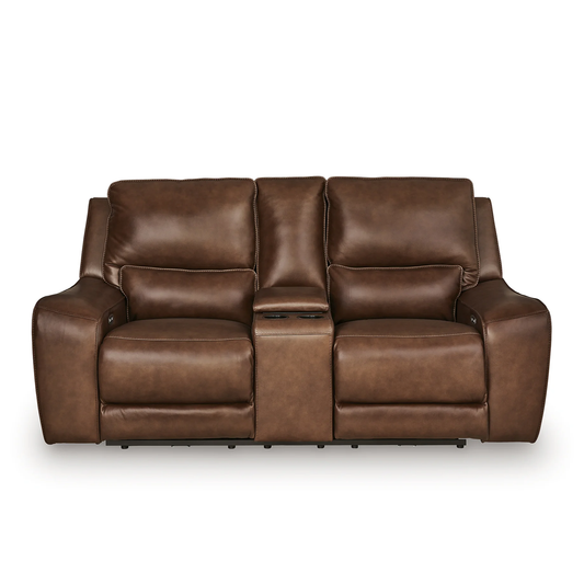 DeepWakes - Power Reclining Loveseat / Console / Adjustable Headrest - Canyon