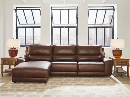 DeepWakes - 3-Piece Power Reclining Sofa With LAF Press Back Power Chaise - Canyon