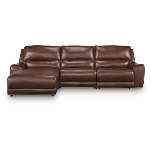 DeepWakes - 3-Piece Power Reclining Sofa With LAF Press Back Power Chaise - Canyon