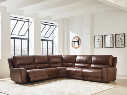 DeepWakes - 5-Piece Power Reclining Sectional - Canyon