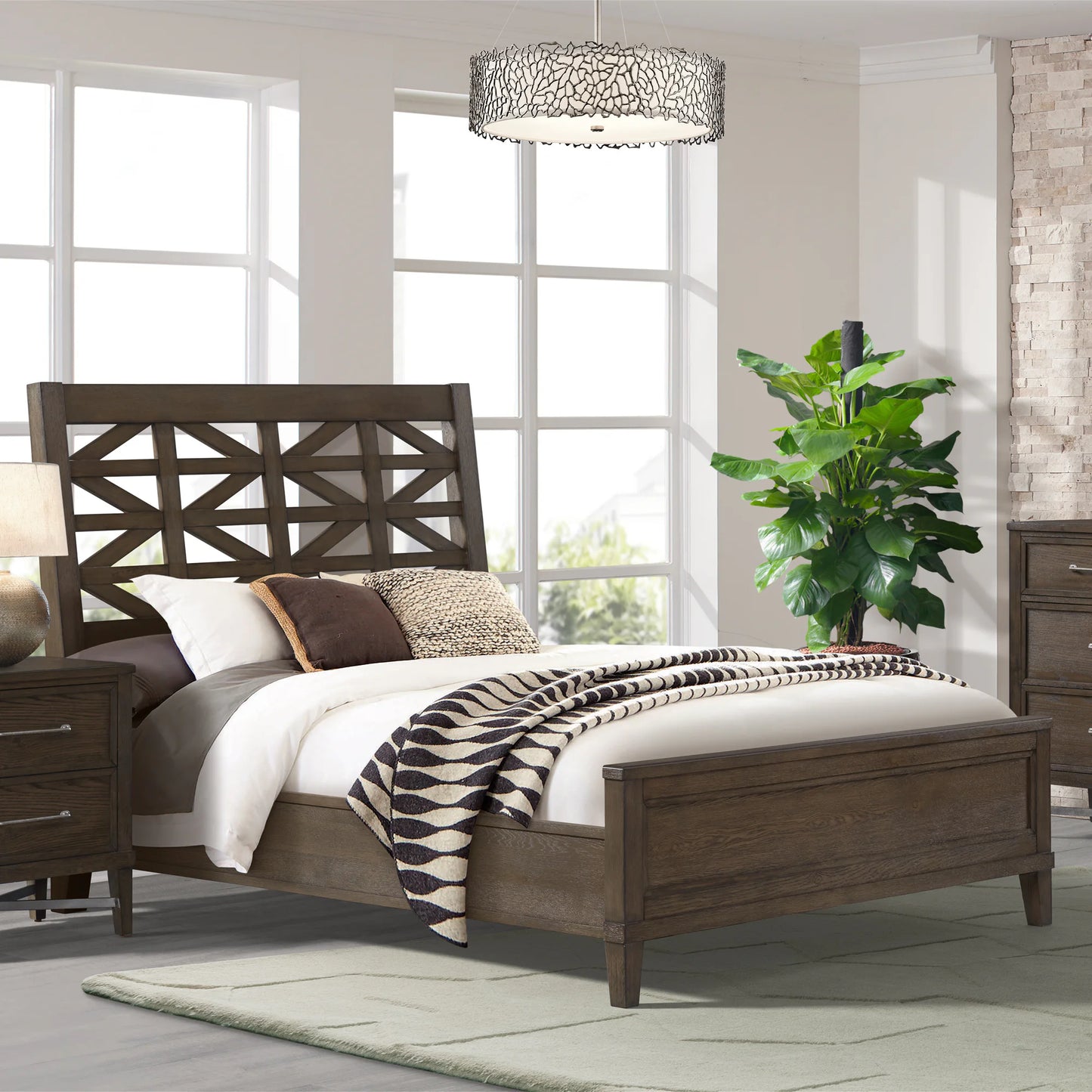 Preston - Queen Bed - Weathered Vintage Oak