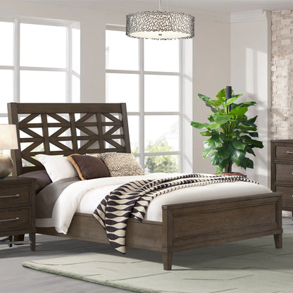 Preston - Queen Bed - Weathered Vintage Oak