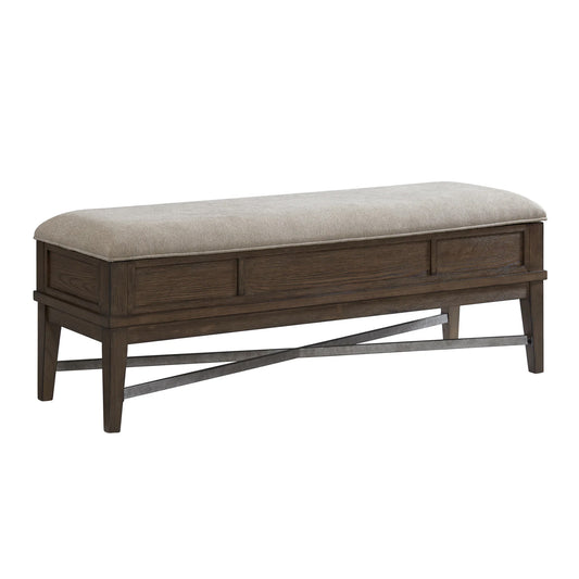 Preston - Storage Bench - Weathered Vintage Oak