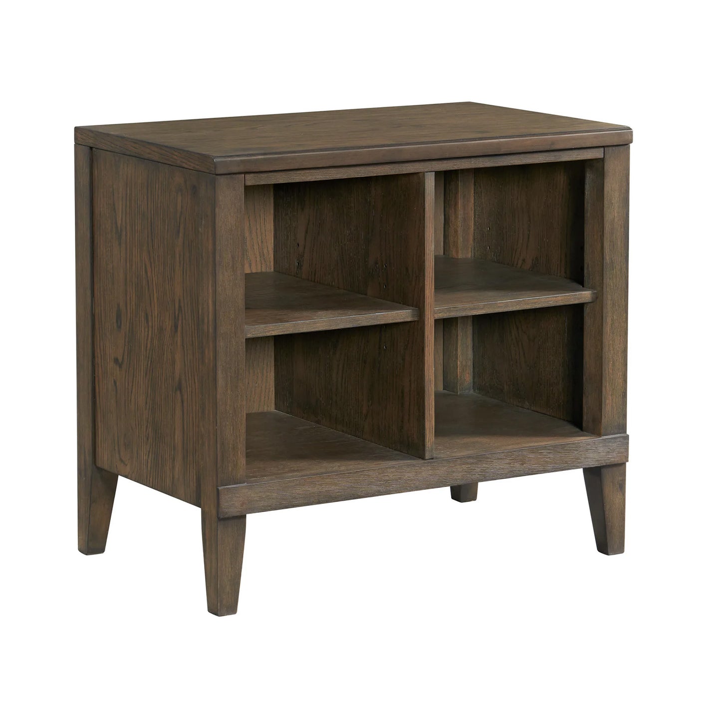 Preston - Bunching Open File Cabinet - Weathered Vintage Oak