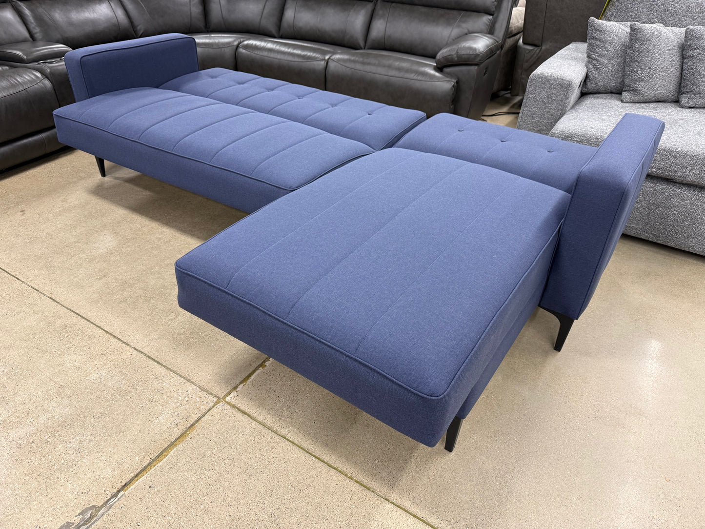 "Parker" Navy Sleeper Sectional