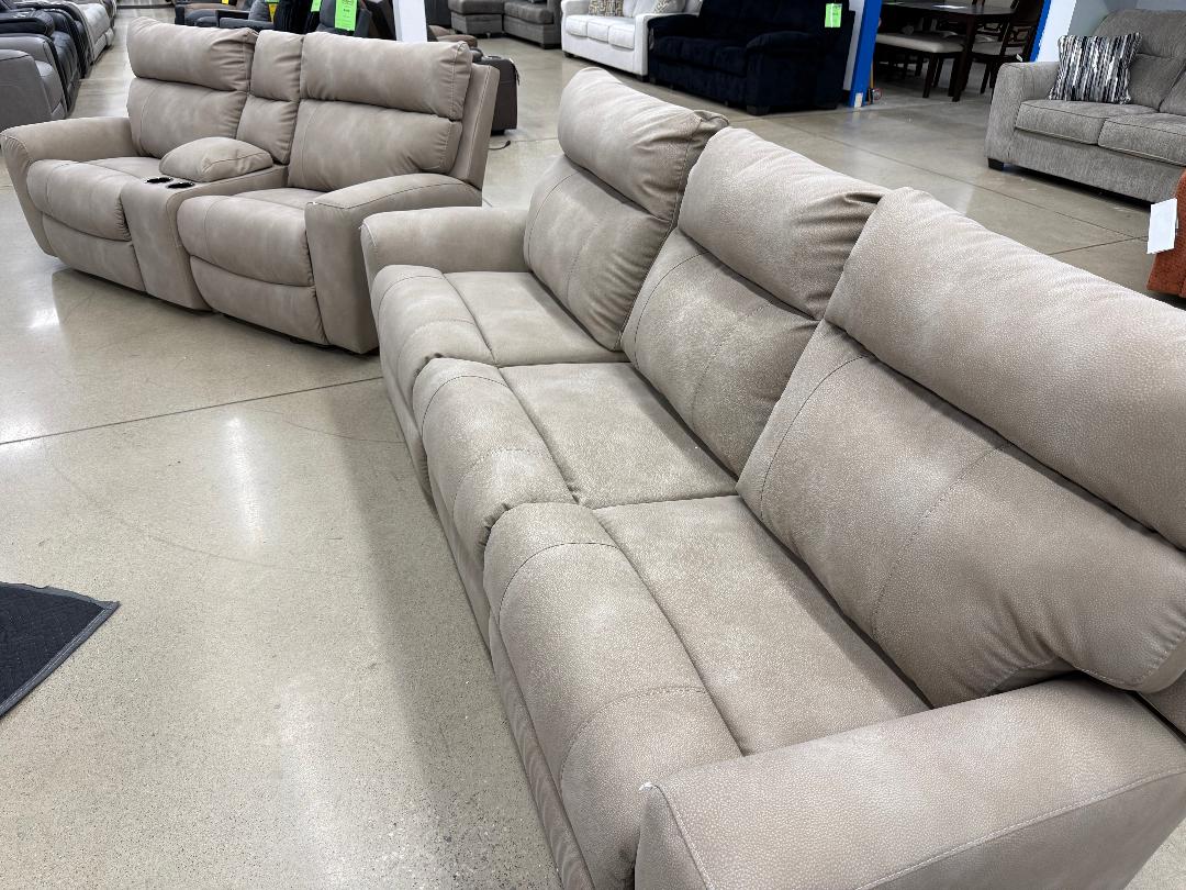 Power Reclining Sofa and Power Reclining Loveseat