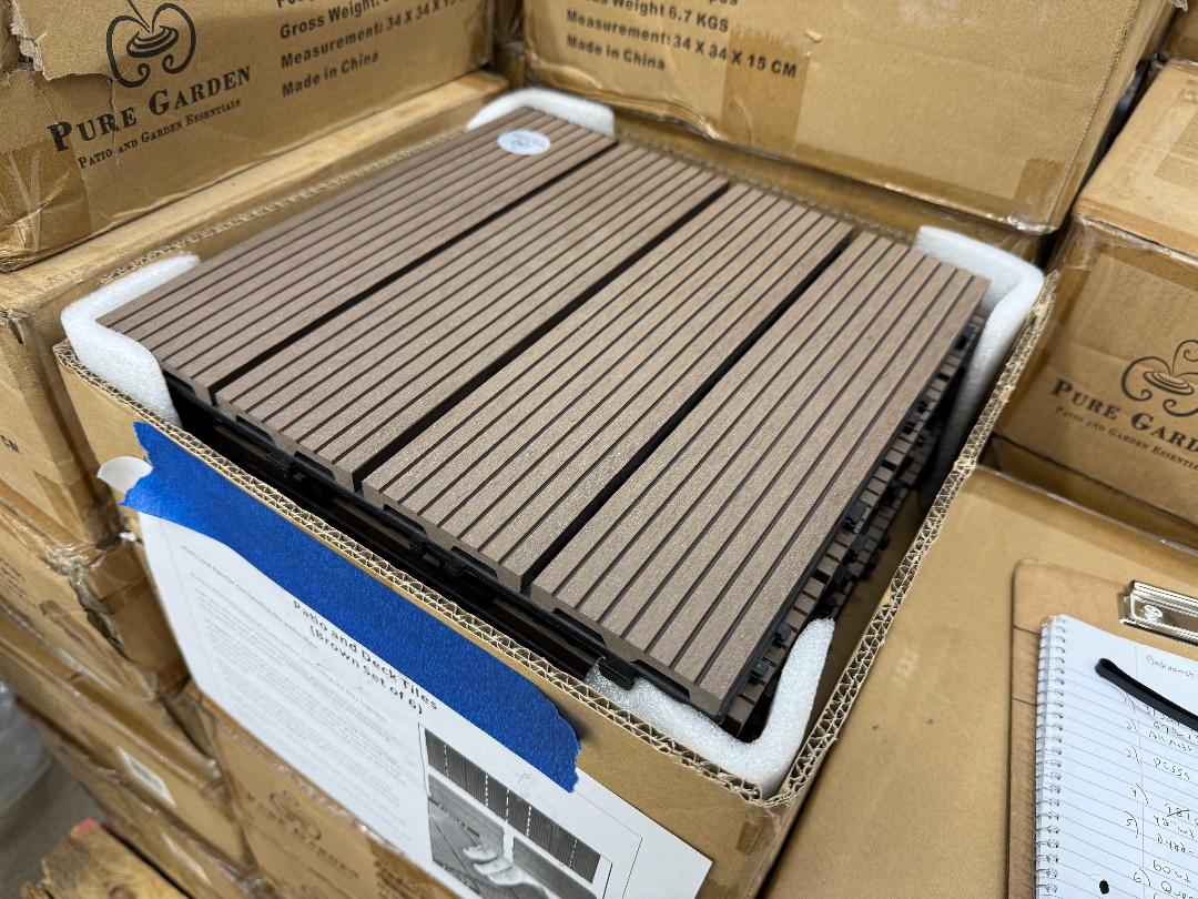 Pure Garden Interlocking Patio Tile Set