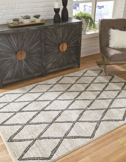 Jarmo - Cream / Gray - Medium Rug - 5' x 7'