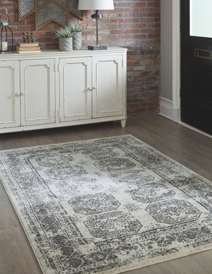 Jirou - Cream / Gray - Medium Rug - 5' x 8'