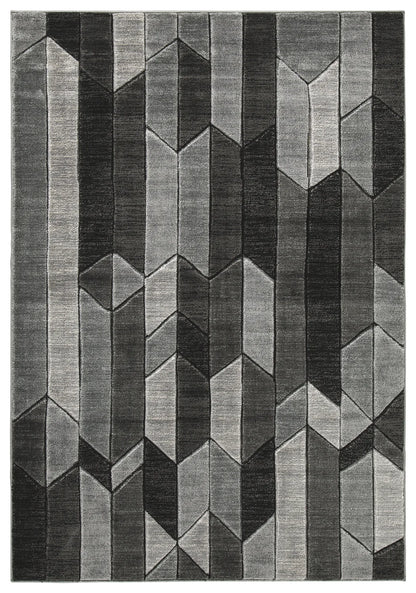 Chayse - Black / Gray - Medium Rug - 5' x 7'