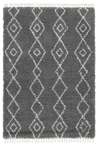 Maysel - Charcoal / White - Large Rug - 8' x 10'