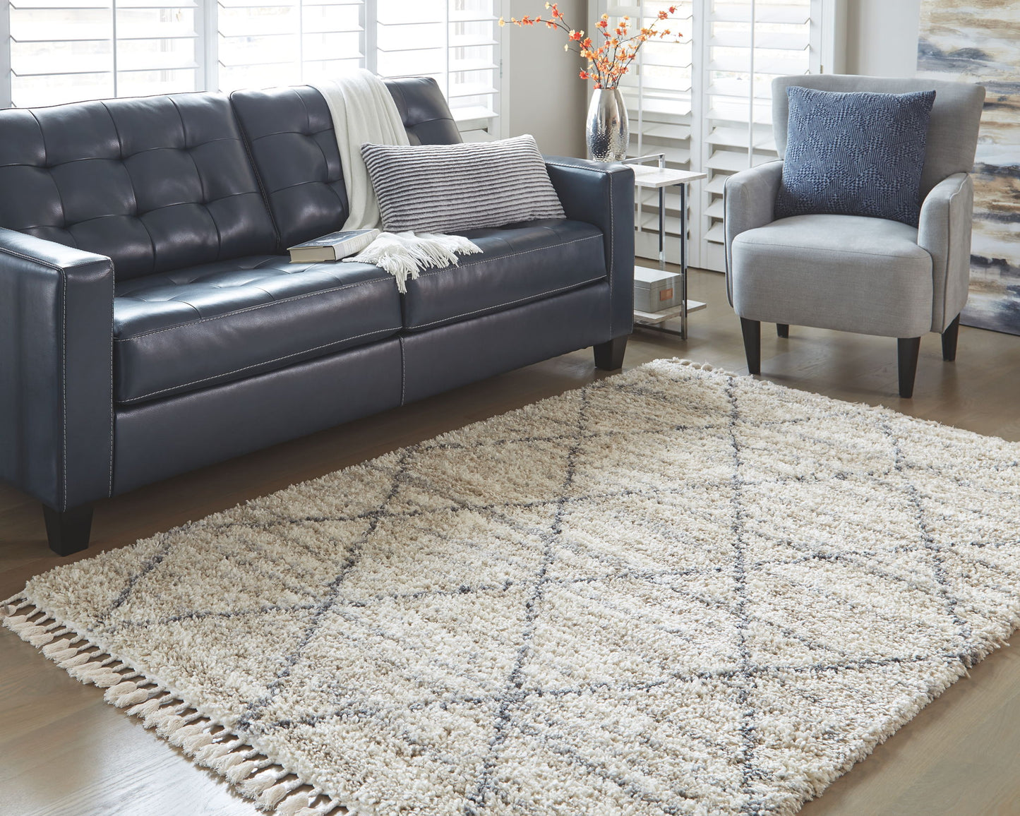 Abdalah - Beige / Gray - Medium Rug - 5' x 7'