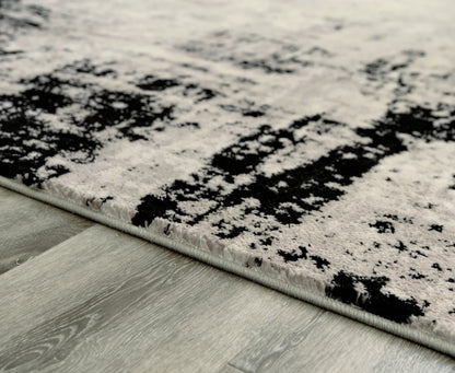 Zekeman - Black / Cream / Gray - Large Rug - 8' x 10'