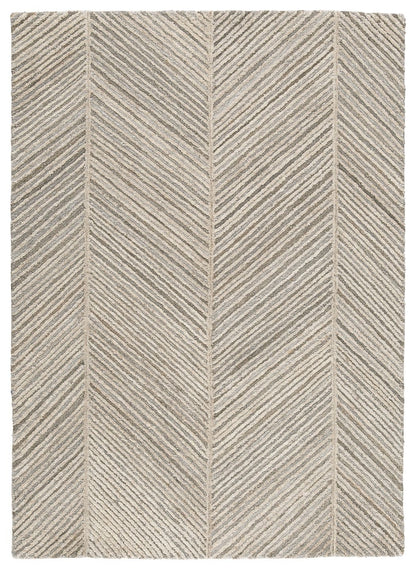 Leaford - Taupe / Brown / Gray - Medium Rug - 5' x 7'