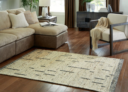 Mortis - Brown / Beige - Medium Rug - 5' x 7'