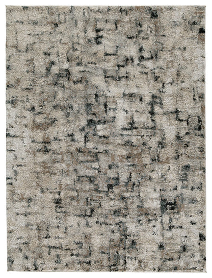 Mansville - White / Black / Gray - Medium Rug - 5' x 7'