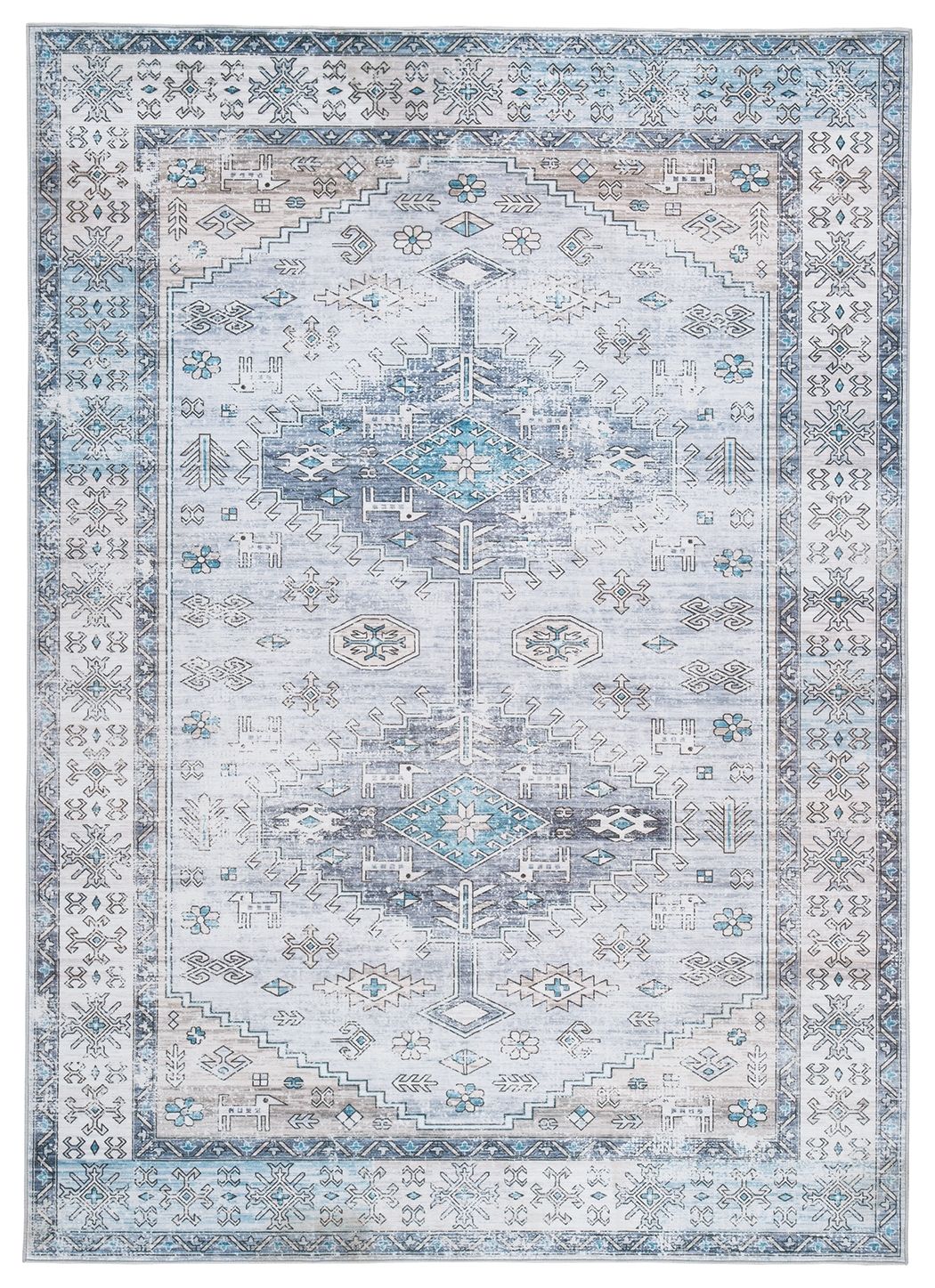 Hebruns - Multi - Washable Large Rug - 8' x 10'