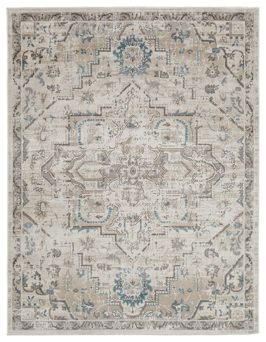 Barkham - Beige - Washable Medium Rug - 5' x 7'