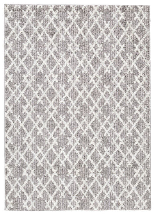 Wadehall - Gray / Ivory - Medium Rug - 5' x 7'