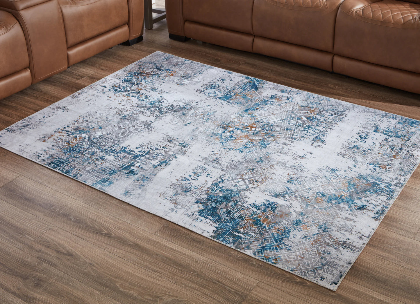 Garyard - Blue Multi - Large Rug - 8' x 10'