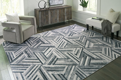 Adalock - Gray / Cream - Large Rug - 8' x 10'