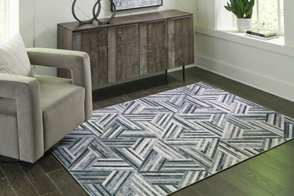 Adalock - Gray / Cream - Medium Rug - 5' x 7'