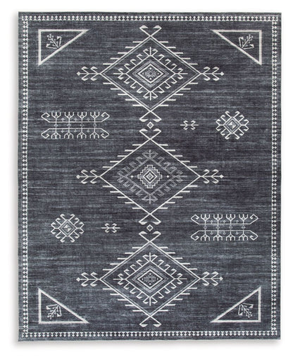 Arloman - Black / Cream / Gray - Large Rug - 8' x 10'