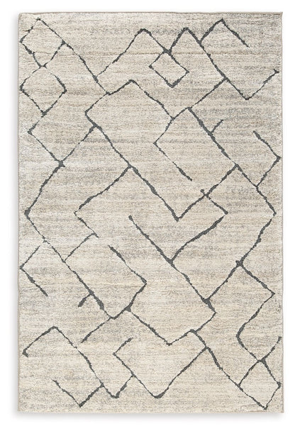 Ashbertly - Gray / Cream - Large Rug - 8' x 10'